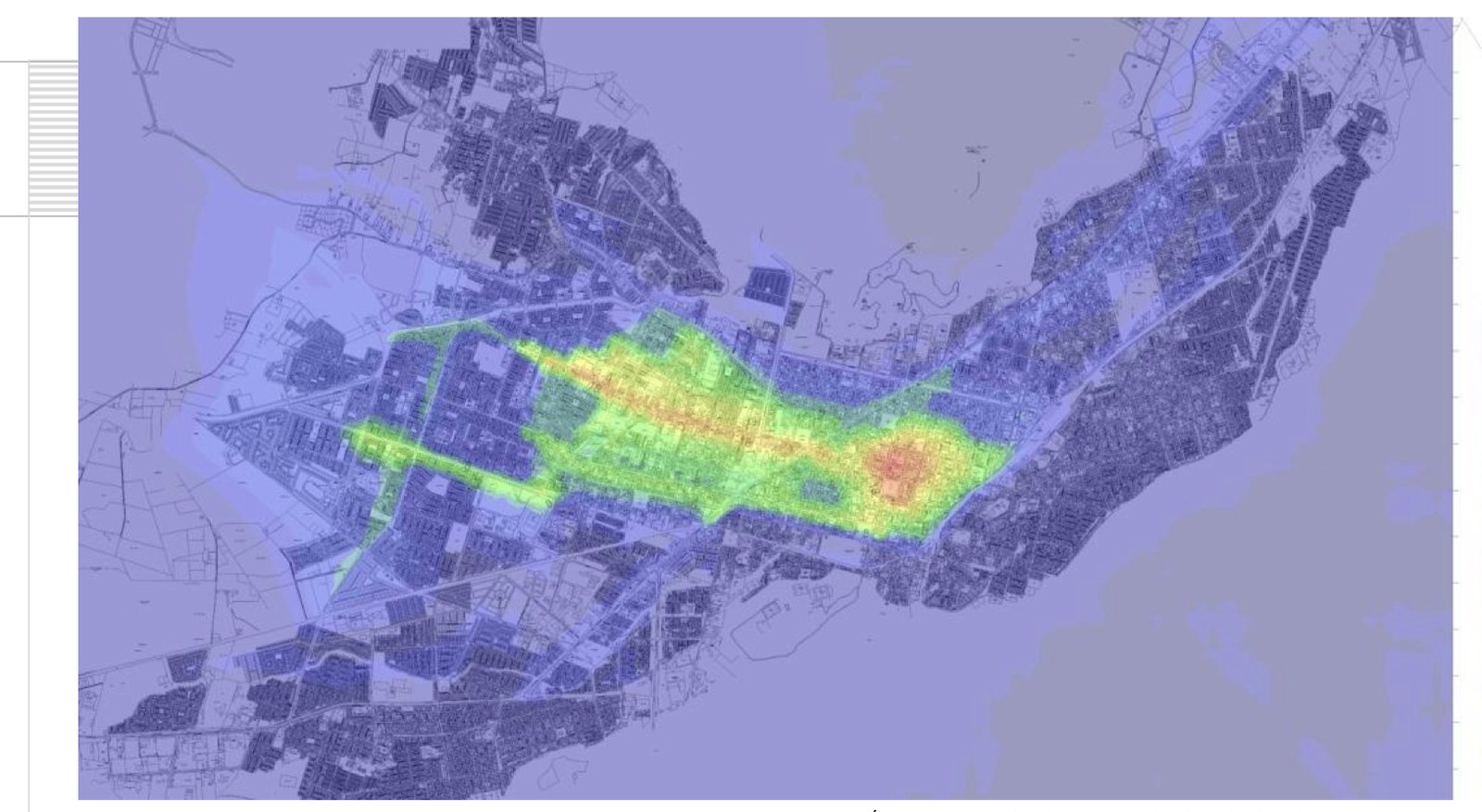 Mapa de calor de valores comerciales del suelo urbano
